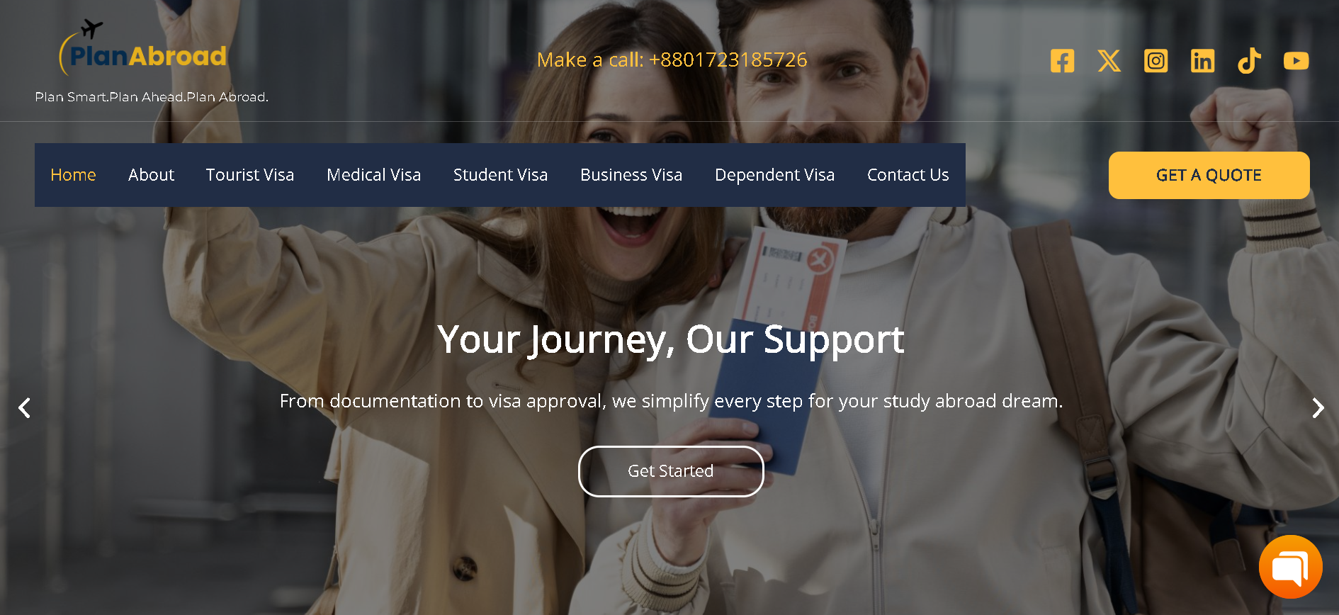 Plan Abroad Website